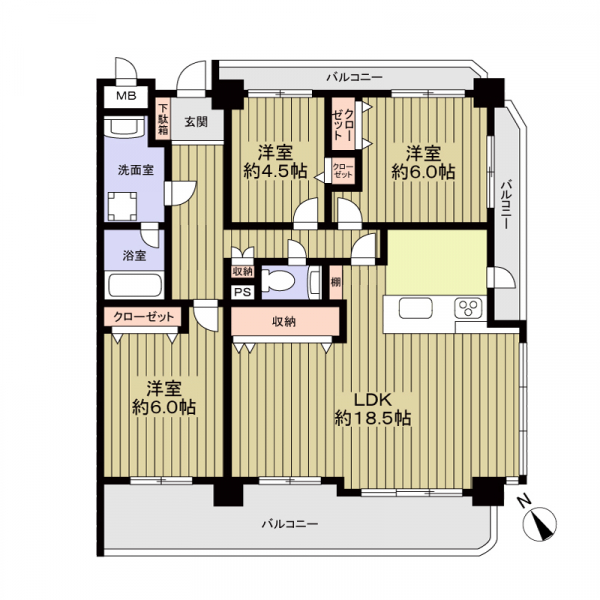 ライオンズシティ鶴舞の間取図