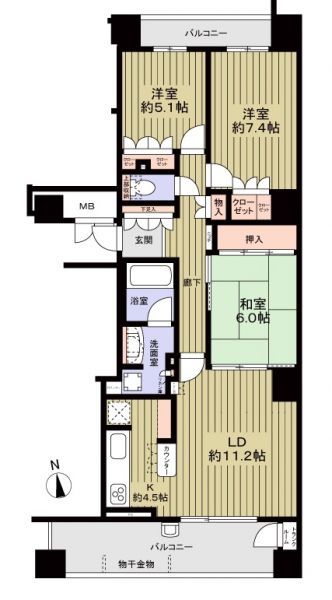 ヴィークステージ茶屋ケ坂スカイレジデンスの間取図