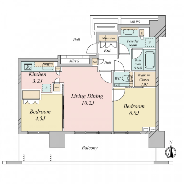 ザ・パークハウス中野タワーの間取図