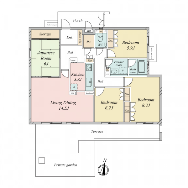 グランドメゾン東豊中EAST参番館の間取図