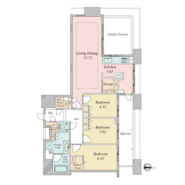 アイランドシティオーシャン&フォレストタワーレジデンスWESTの間取図