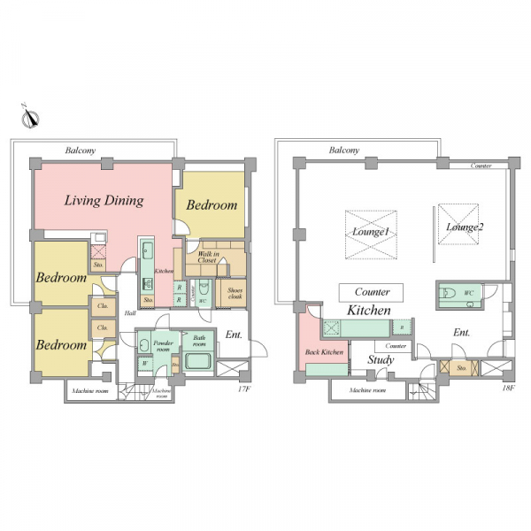 三田綱町パークマンションの間取図