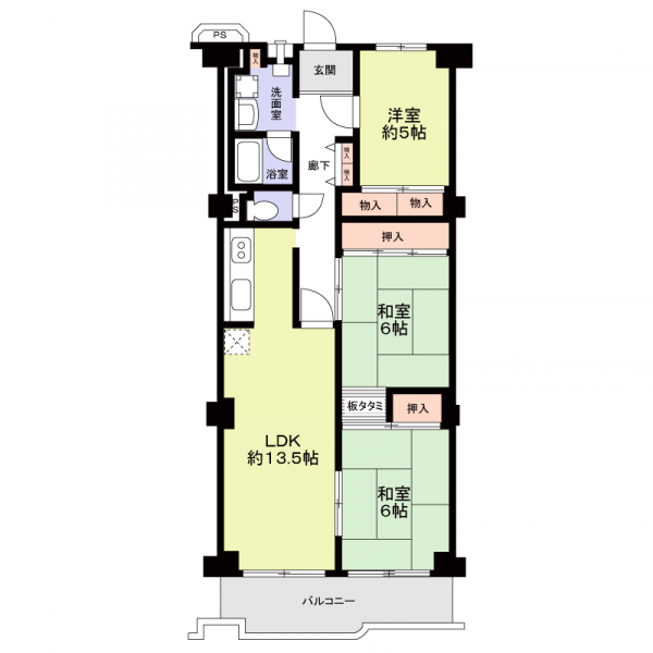 舞子台グリーンマンションの間取図