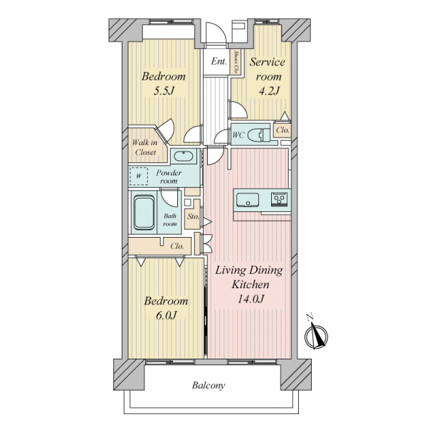 中野方南町グランドハイツの間取図