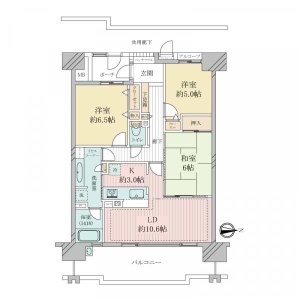 レスタージュヴィルアールの間取図