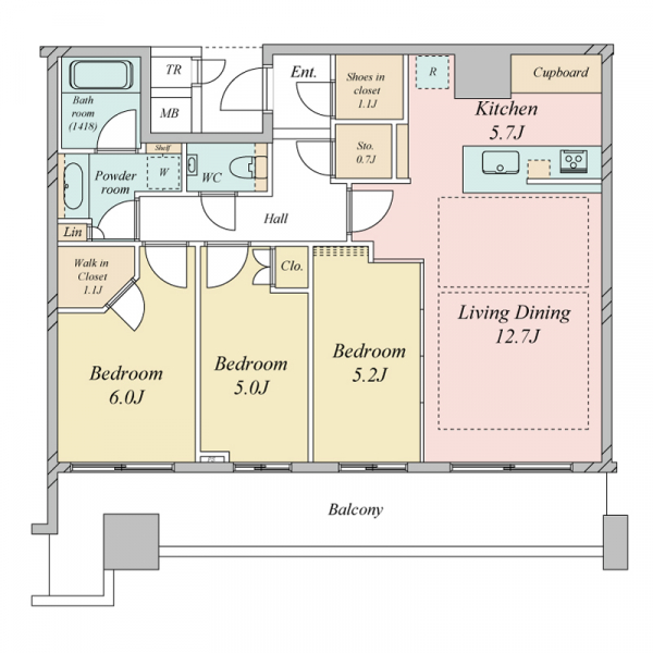 パークタワー晴海の間取図