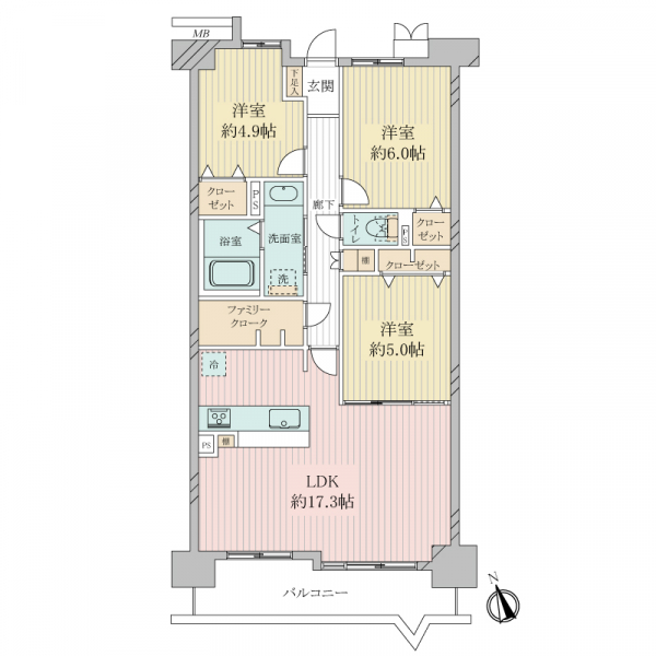 枚方長尾ガーデンハウスの間取図
