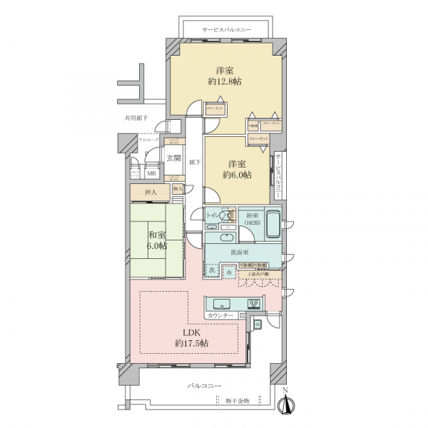 ディークラディア城東アフタヌーンスクエアの間取図