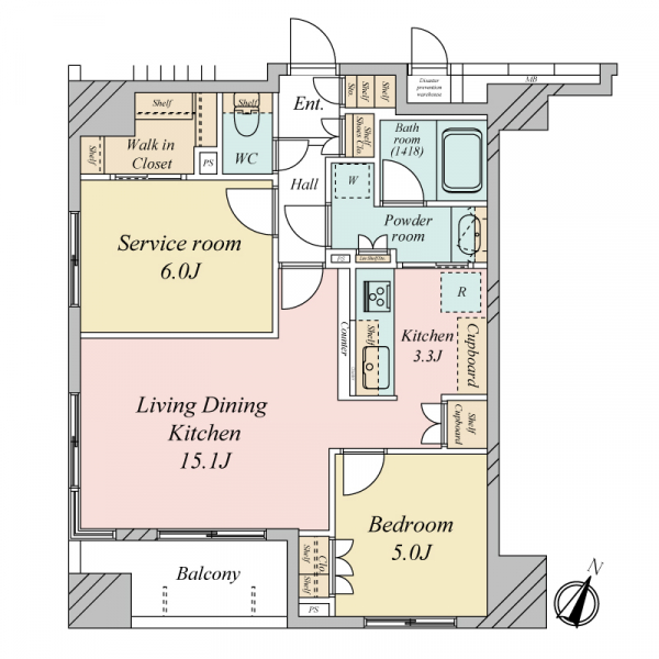アスコットパーク日本橋小伝馬町の間取図
