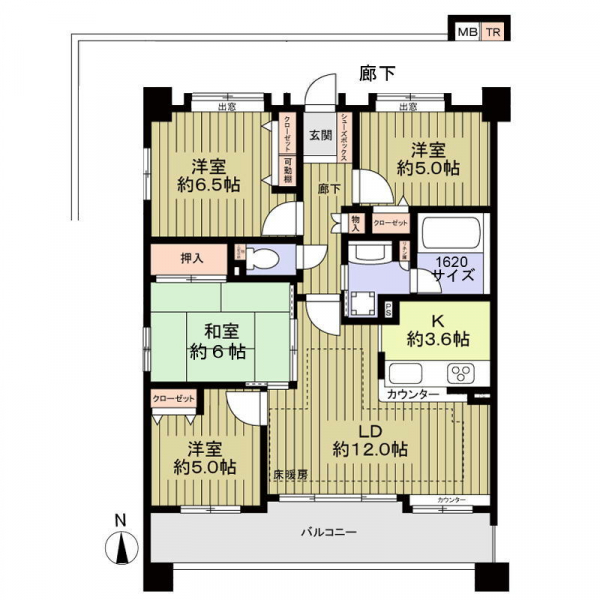メイツ呼続公園の間取図