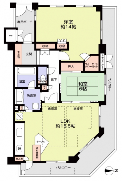 レピア東山神宮道アーバンライフの間取図