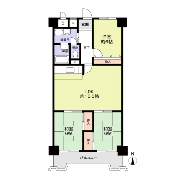 朝日プラザ千里Ａ棟の間取図