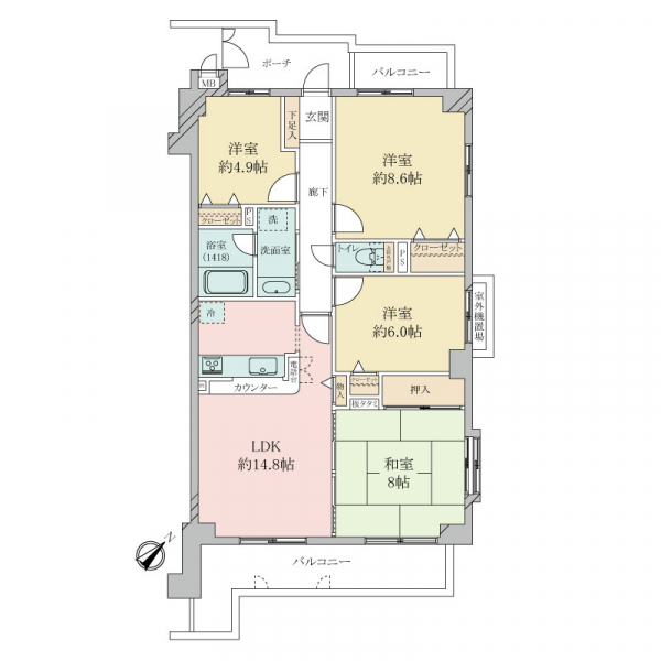 パルステージ逆瀬川の間取図