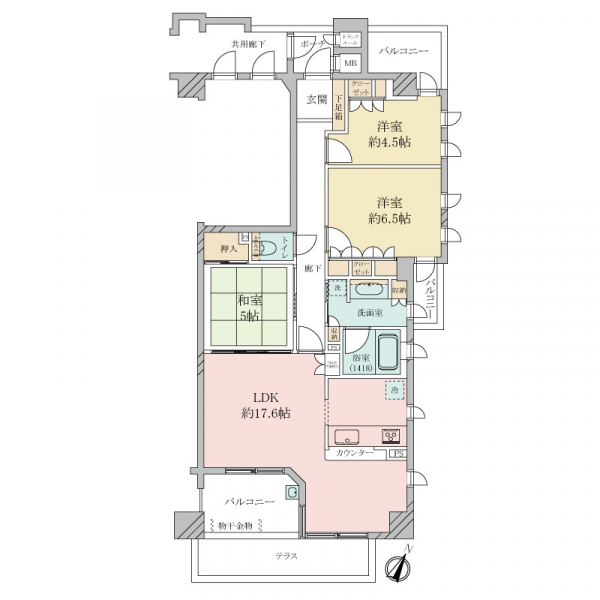 ディアエスタミオ住吉壱番館の間取図