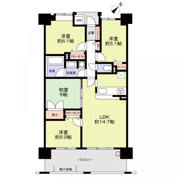 セレッソコート光明池ステーションシティの間取図
