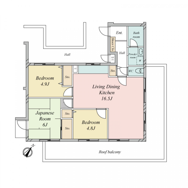 サンロイヤル中桜塚の間取図