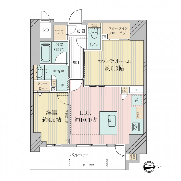 エステムプラザ南船場レジスタの間取図