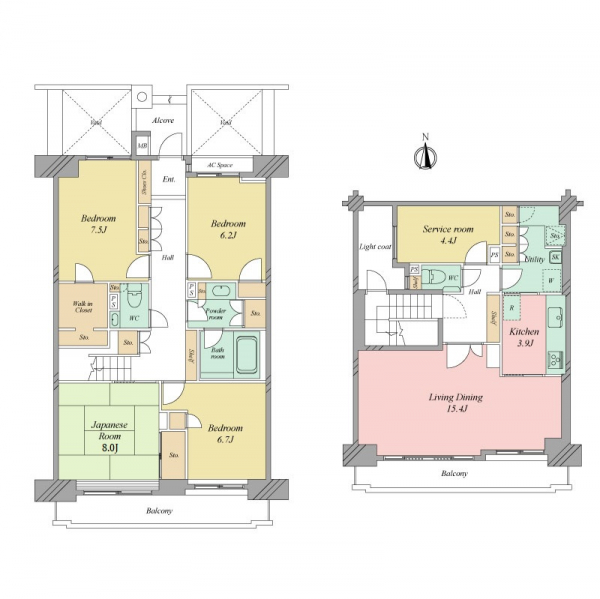 藤和菊川ホームズの間取図