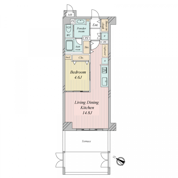 朝日シティパリオ高井戸の間取図