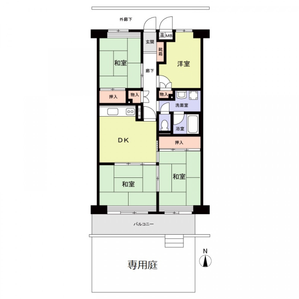 コープ野村上飯田の間取図