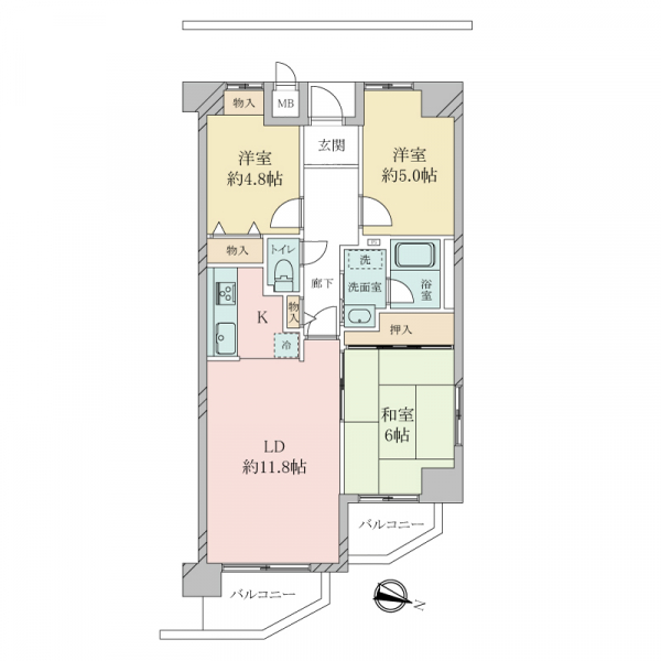 ルネ・パークプラザの間取図