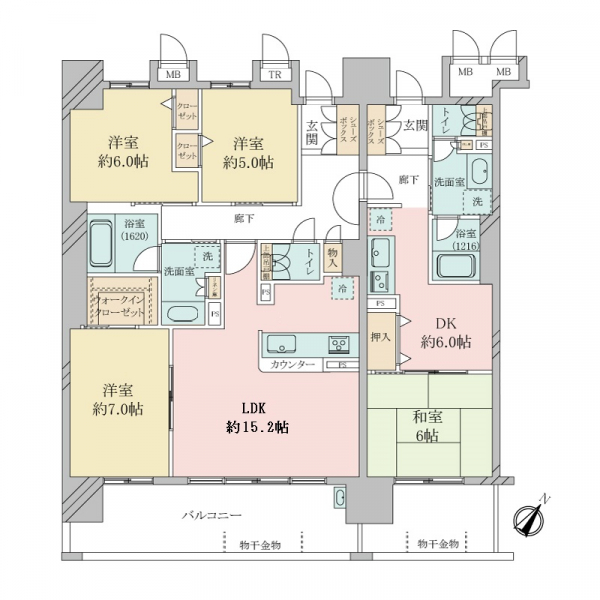 プレミスト守口梅園ウインディコートの間取図