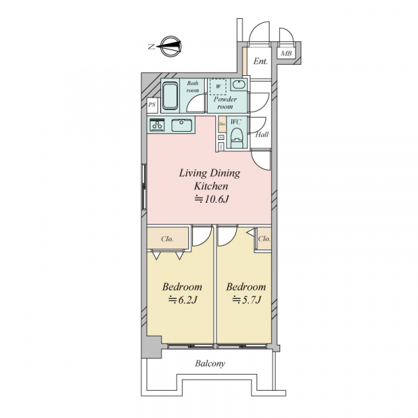 大正リバーサイドヴィラの間取図