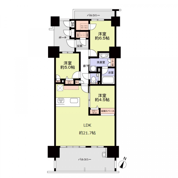 センターマークスレジデンスの間取図