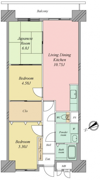 多摩川芙蓉ハイツ　３の間取図