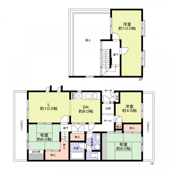 生の松原サンハイツ１号棟の間取図