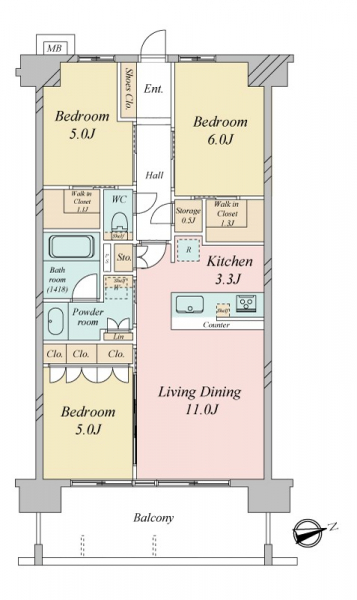 ヴェレーナシティ東京イーストガーデンズの間取図