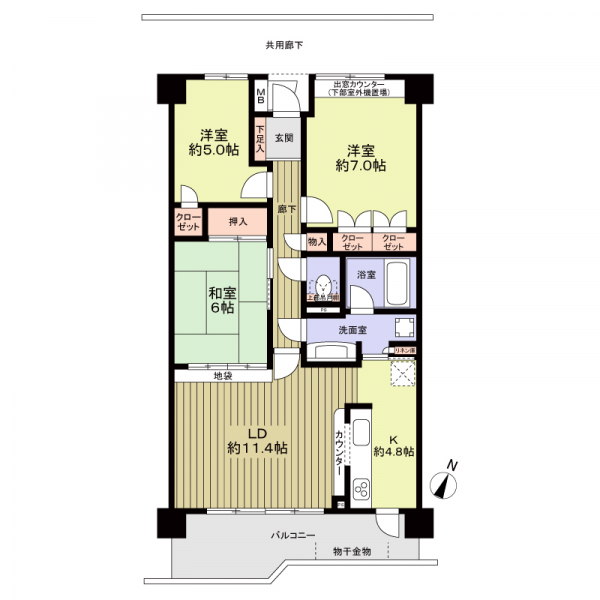 ラ・クール藤ヶ丘の間取図