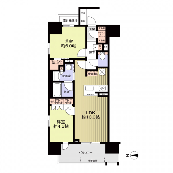 オープンレジデンシアＴＨＥ　ＭＩＤ　ＭＡＲＫの間取図