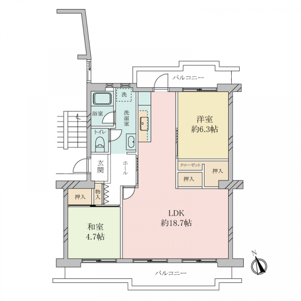 永山ハイツの間取図