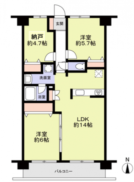 朝日パリオ浦和辻の間取図