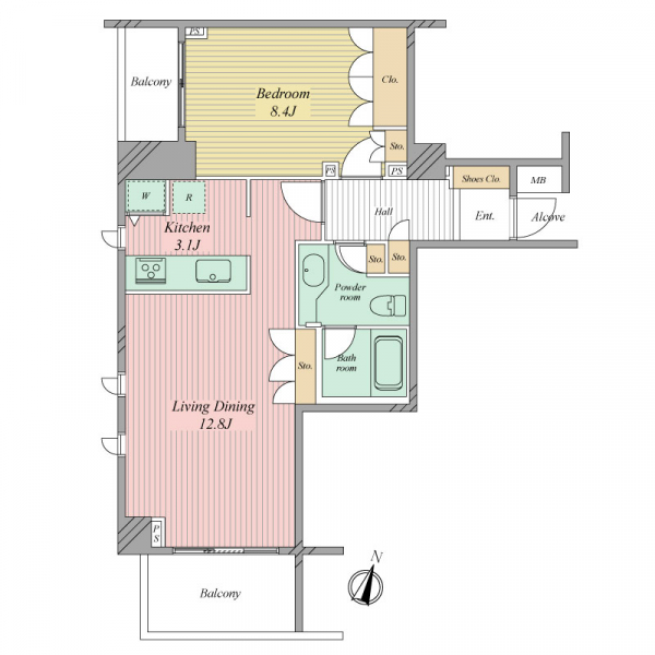 碑文谷ヒルズいしぶみ桜通りの間取図