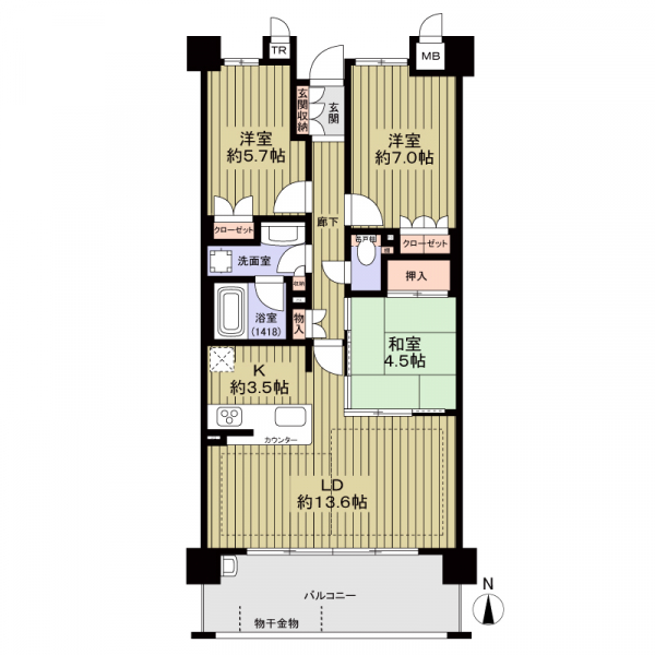 ローレルコート池上台の間取図