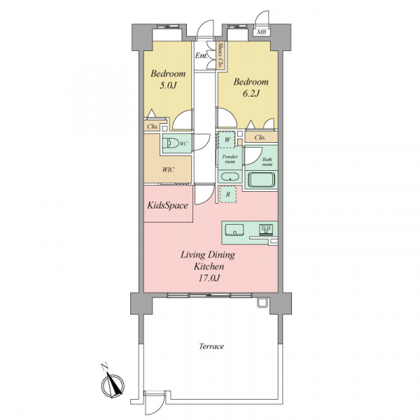 ファーネスト箱崎九大前レジスタの間取図