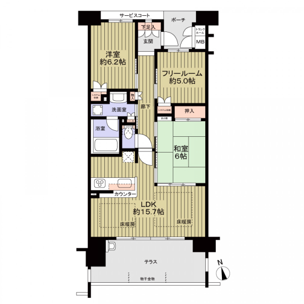 神戸垂水ヒルトップテラスの間取図