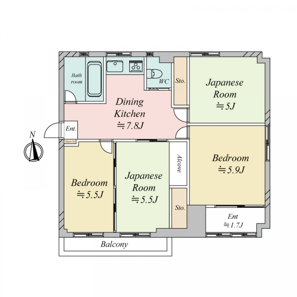 吉田マンションの間取図