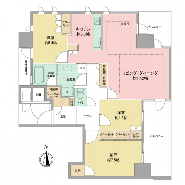 グランドメゾン大濠プレイスの間取図
