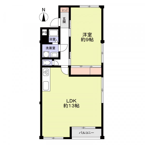 沼袋コーポラスの間取図