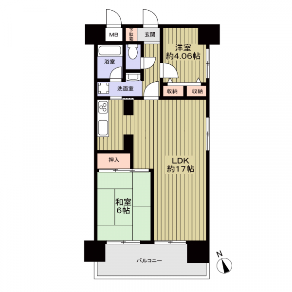 朝日プラザ九条の間取図