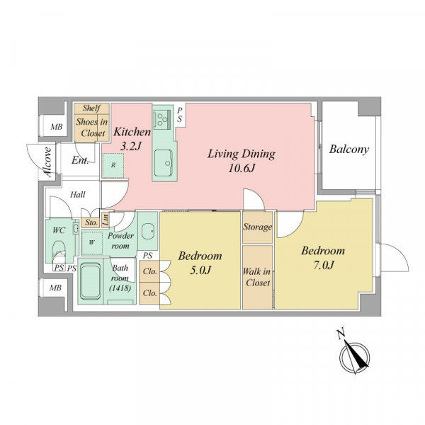 ファインレジデンス三田の間取図