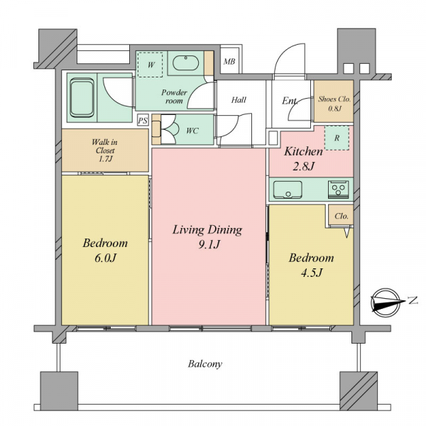 スカイクレストビュー東京の間取図