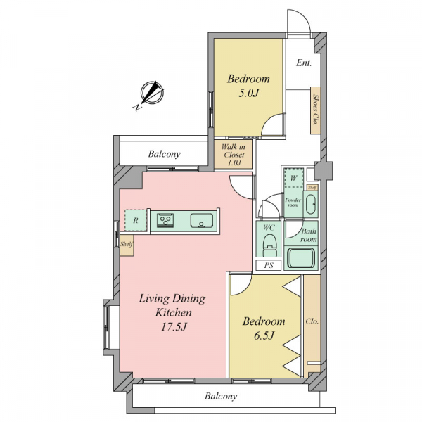 エクセレンス天神の間取図