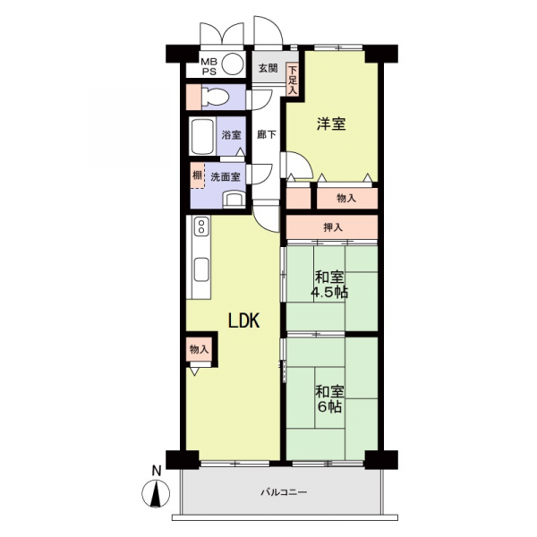 ライオンズマンション八事ガーデン壱番館の間取図