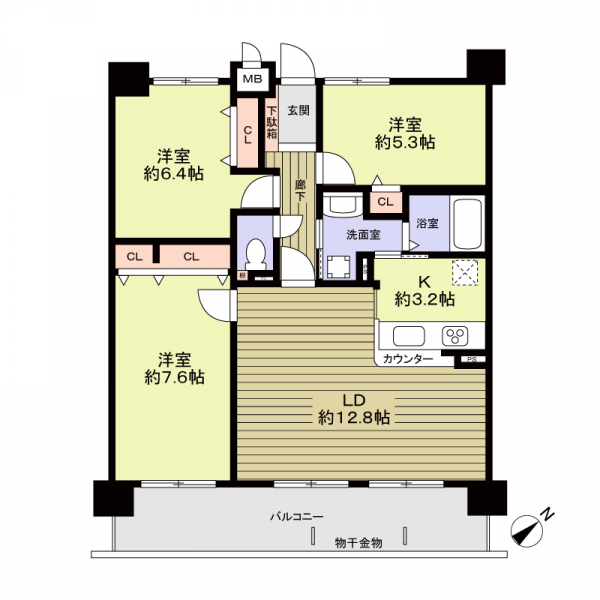 ユーハウス刈谷重原の間取図