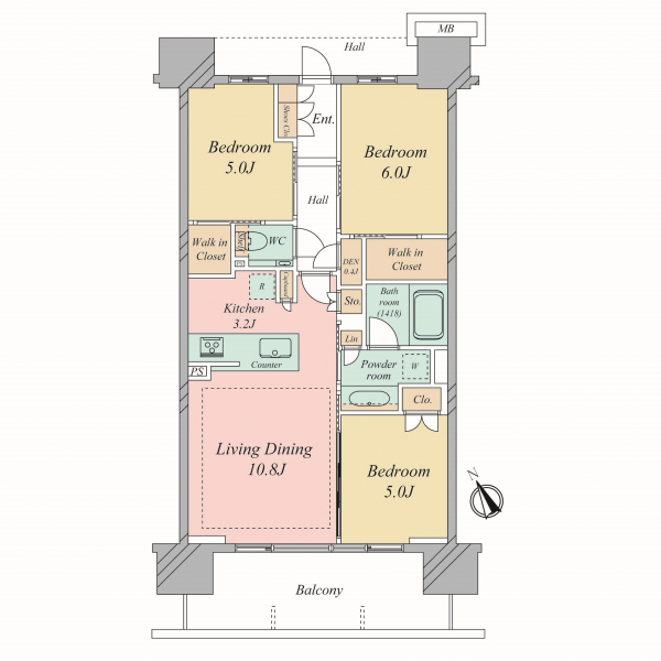 シティテラス南砂の間取図