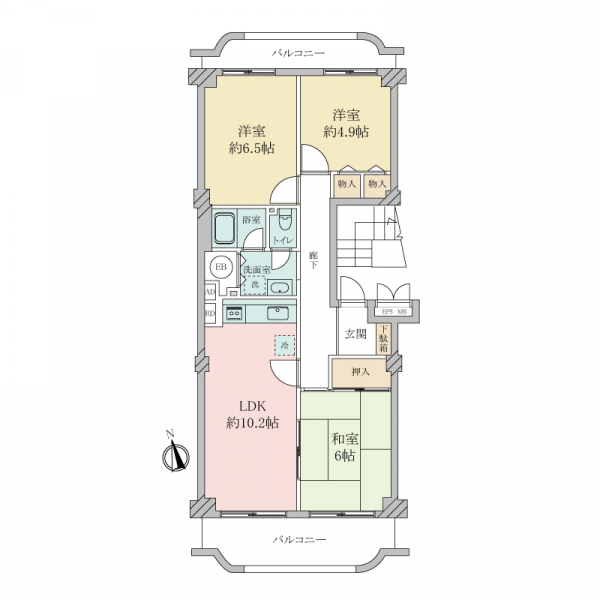 津門ハイデンスの間取図